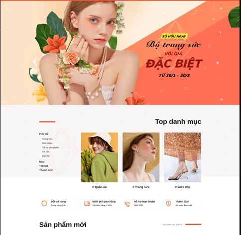 Giao diện website bán hàng
